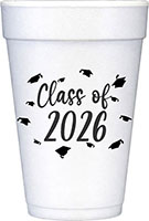 Class of 2026 (Black) Foam Cups