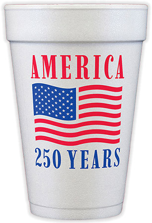 America 250 Years (Red/Blue) Foam Cups