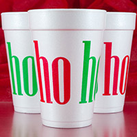 Big Ho Ho Ho Holiday Foam Cups