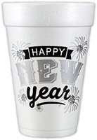 Happy New Year Fireworks Foam Cups