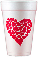 Heart of Hearts Foam Cups