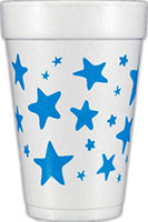 Stars (Blue) Foam Cups