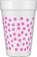 Polka Dots (Hot Pink) Foam Cups