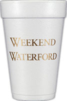 Weekend Waterford (Gold) Foam Cups