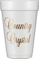 Country Crystal (Gold) Foam Cups