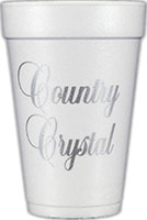 Country Crystal (Silver) Foam Cups