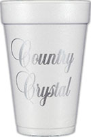 Country Crystal (Silver) Foam Cups