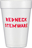 Redneck Stemware (Red) Foam Cups