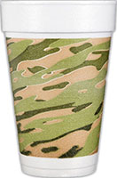 Camouflage Foam Cups