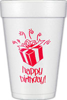 Happy Birthday (Red) Foam Cups