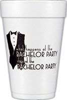 Bachelor Party (Black) Foam Cups