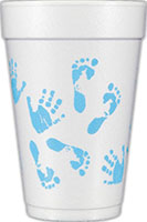 Baby Feets (Blue) Foam Cups