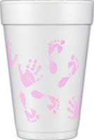 Baby Feets (Pink) Foam Cups