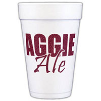Texas A&M Aggie Ale Foam Cups