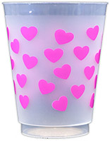Hearts (Hot Pink) Resuable and Shatterproof Cups