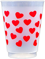 Hearts (Red) Resuable and Shatterproof Cups