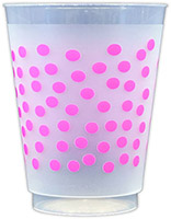 Polka Dots (Hot Pink) Resuable and Shatterproof Cups