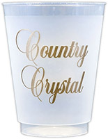 Country Crystal (Gold) Resuable and Shatterproof Cups