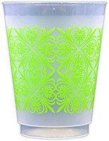 Pattern Design (Lime) Resuable and Shatterproof Cups
