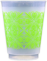 Pattern Design (Lime) Reusable and Shatterproof Cups