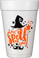 I Put A Spell On You (Orange/Black) Foam Cups