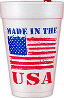 Made in the USA (Red/Blue) Foam Cups