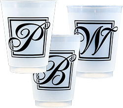 Majestic Initial Shatterproof Cups