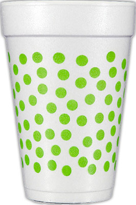 Polka Dots (Lime) Foam Cups Polka Dots (Lime) Foam Cups