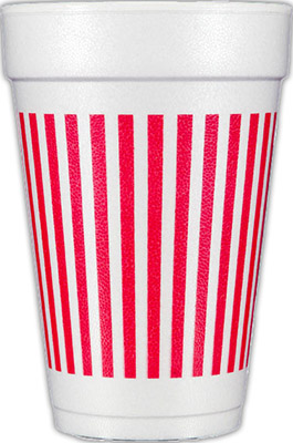 Stripes (Red) Foam Cups Stripes (Red) Foam Cups
