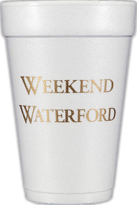 Weekend Waterford (Gold) Foam Cups Weekend Waterford (Gold) Foam Cups