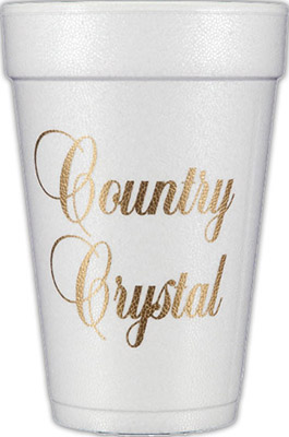 Country Crystal (Gold) Foam Cups