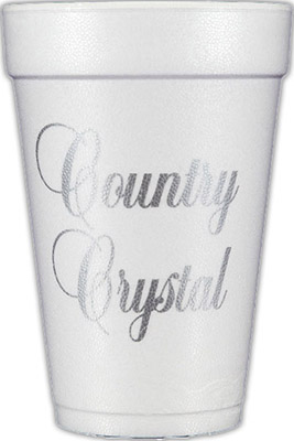 Country Crystal (Silver) Foam Cups