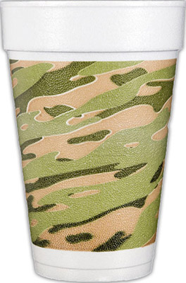 Camouflage Foam Cups