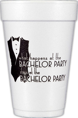 Bachelor Party (Black) Foam Cups