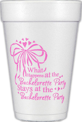 Bachelorette Party (Hot Pink) Foam Cups Bachelorette Party (Hot Pink) Foam Cups