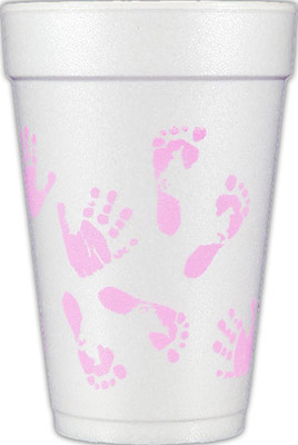 Baby Feets (Pink) Foam Cups Baby Feets (Pink) Foam Cups