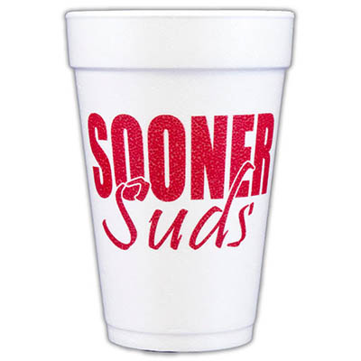 University of Oklahoma Sooner Suds Foam Cups