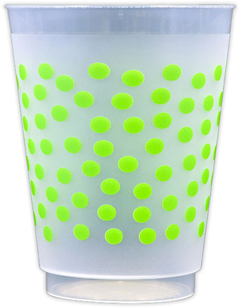 Polka Dots (Lime) Resuable and Shatterproof Cups
