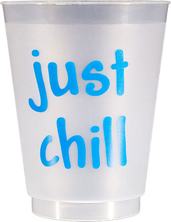 Just Chill (Blue) Reusable and Shatterproof Cups Just Chill (Blue) Reusable and Shatterproof Cups