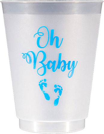 Oh Baby (Blue) Reusable and Shatterproof Cups Oh Baby (Blue) Reusable and Shatterproof Cups