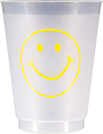 Smiley Face (Yellow) Reusable and Shatterproof Cups Smiley Face (Yellow) Reusable and Shatterproof Cups
