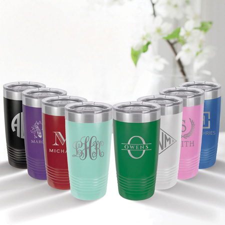 Custom Engraved 20 oz. Tumbler by Three Designing Women