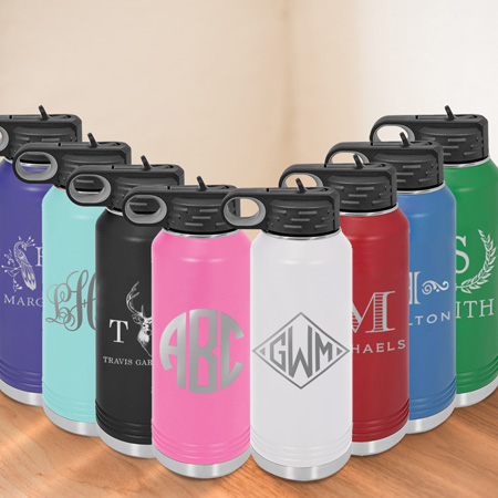 personalized double insulated 32 oz. water bottle