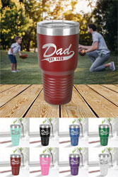 Engraved 30 oz. Tumbler by Three Designing Women (Dad Est.)