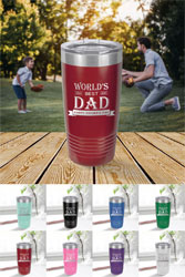 Engraved 20 oz. Tumbler by Three Designing Women (World's Best Dad)