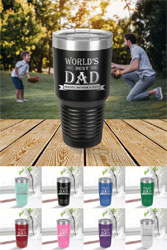 Engraved 30 oz. Tumbler by Three Designing Women (World's Best Dad)