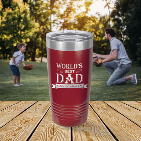 Engraved 20 oz. Tumbler by Three Designing Women (World's Best Dad) Engraved 20 oz. Tumbler by Three Designing Women (World's Best Dad)