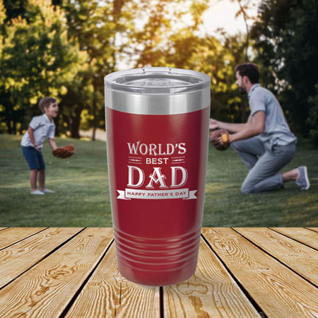 Engraved 20 oz. Tumbler by Three Designing Women (World's Best Dad)