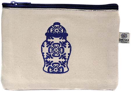 Embroidered Cosmetic Bags - Ginger Jar Bittie Bags