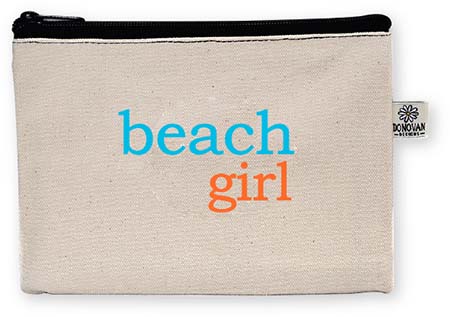 Embroidered Cosmetic Bags - Beach Girl Bittie Bags